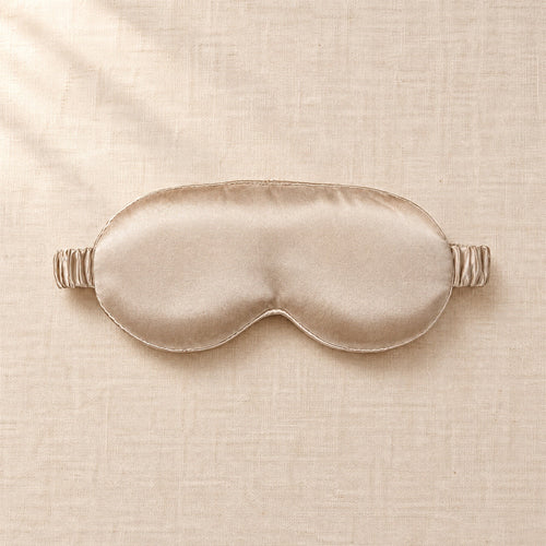 Seidenschlafmaske in Taupe, Vorderseite